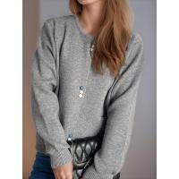 Suéteres de punto holgados de estilo coreano con cuello redondo para mujer, novedad de otoño 2024 - details 14