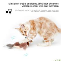 Juguete de Gato Interactivo Pájaro Volador Recargable Se Activada con Toca de Catnip - details 5