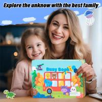 Libro ocupado de 3 años para niños pequeños, tablero Montessori, libro de pegatinas, lógica, habilidad para la vida, aprendizaje, juego a juego - details 2