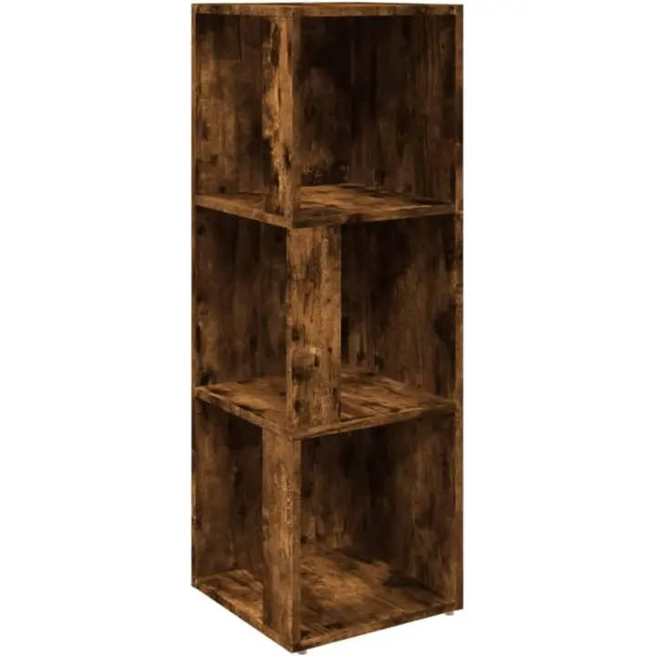 Estante de Libros de Esquina Estantería de Madera Blanca para Estudio Tamaño 33x33x164,5 cm - 1