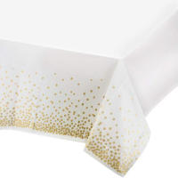 Mantel de 274x137cm, cubierta de mesa de puntos negros bronceados para adultos, suministros para fiesta de feliz cumpleaños, decoraciones de boda, decoración navideña - details 9