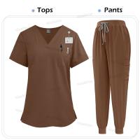 Ropa médica para mujer, conjuntos de Jogger, pantalones de enfermería, bata quirúrgica, uniformes médicos de alta calidad, uniforme de belleza al por - details 6