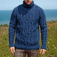 2025 Suéter de moda de punto con cuello alto para hombre, talla grande, - details 3