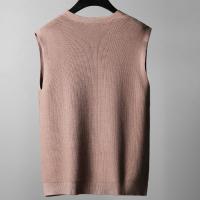 Suéter Tejido Grande Para Hombres Cardigan Chaleco Otoño Invierno Suéter Grueso Suelto Estilo Casual Cuello En V Sin Mangas - details 12