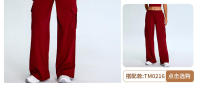 Otoño Invierno nuevo Yoga mujeres elástico de cintura alta pierna recta deportes Casual acampanado Cargo Fitness pantalones largos - details 13