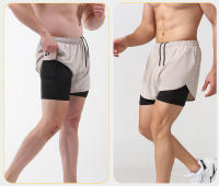 Pantalones Deportivos de Dos en Uno para Hombres Secado Rápido, Bolsillos, Comodidad en Verano - details 3