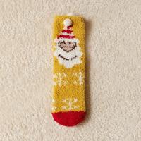 Calcetines de lana de coral navideño, caja de regalo de Navidad, Calcetines de Nochebuena, tubo medio para hombres y mujeres - details 13