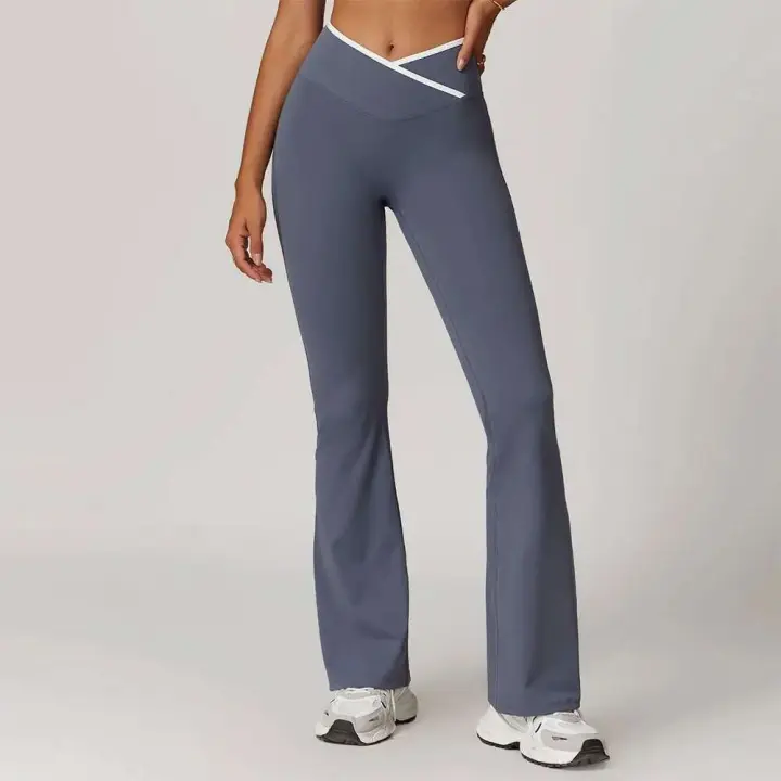 Pantalones de camping para mujer, monos de yoga reforzados de cintura alta con levantamiento de cadera, ropa de gimnasio, monos deportivos ajustados - 1