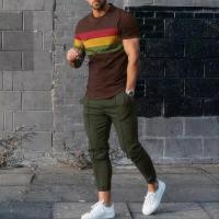 Conjunto deportivo de 2 piezas para hombre, traje de jogging con estampado 3D, moda de verano, nuevo estilo, camiseta de manga corta con sonrisa divertida y pantalón - details 7