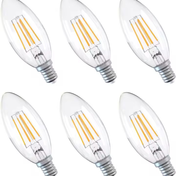 Lámpara de Vela LED E14 Lámpara de Ahorro de Energía para Candelabro Iluminación y Decoración - 1