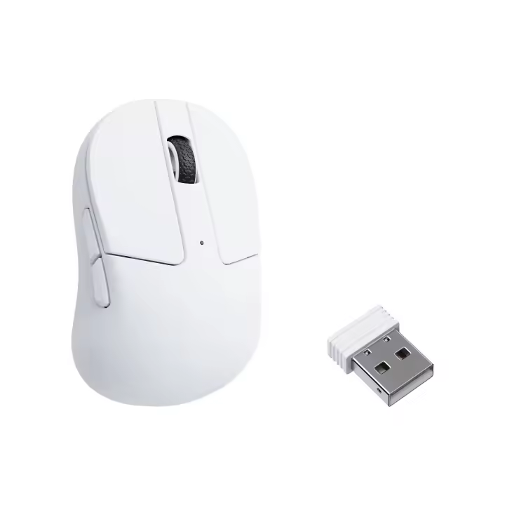 Keychron-ratón óptico inalámbrico M4, dispositivo con cable tipo C, 2,4 GHz y Bluetooth, Sensor 3395 - 1