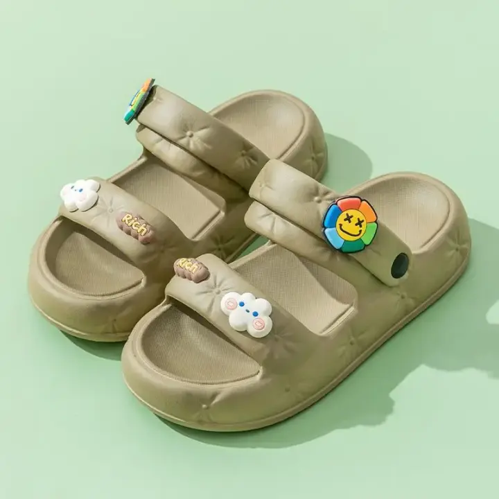 Sandalias de playa suaves y antideslizantes, pantuflas de moda para mujer con suela gruesa. - 1
