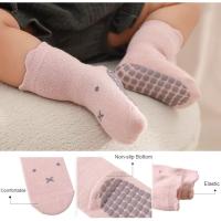 Calcetines de algodón para bebé, medias antideslizantes para Primavera y Otoño, 5 pares, 5 uds., 2024 - details 3