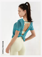 Camiseta deportiva con espalda descubierta para mujer, camiseta de Yoga, ropa de entrenamiento, ATG - details 8