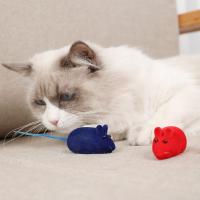 Mini juguetes interactivos para gatos, simulación de flocado, juguete para perseguir a los gatos, ratón vívido, juguete para masticar - details 2
