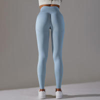 Leggings de yoga sin costuras para mujer, ropa deportiva de entrenamiento, pantalones deportivos de cintura alta - details 53