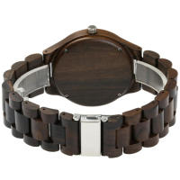 Reloj Mujer 2025 Diseño Nórdico en Ébano Tallado, Cuarzo Suizo, Pulsera de Sándalo Natural - details 6