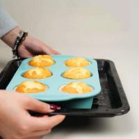 Bandeja de Horneado de Silicona Antiadherente de 6 Copas Molde de Panquecas para Hacer Pasteles DIY en la Cocina - details 0