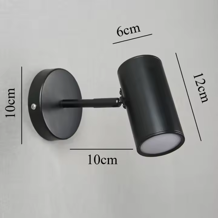 Lámpara de pared moderna nórdica al lado del dormitorio, accesorios de luces LED de pared de ángulo ajustable, luces de escalera para sala de estar, iluminación de entrada - 1