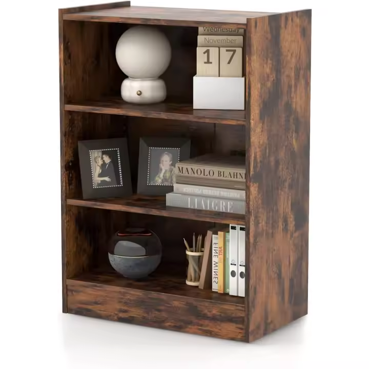 Libro de Madera de Gran Capacidad con 5 Compartimentos Mueble de Dormitorio Salón Guardería - 1