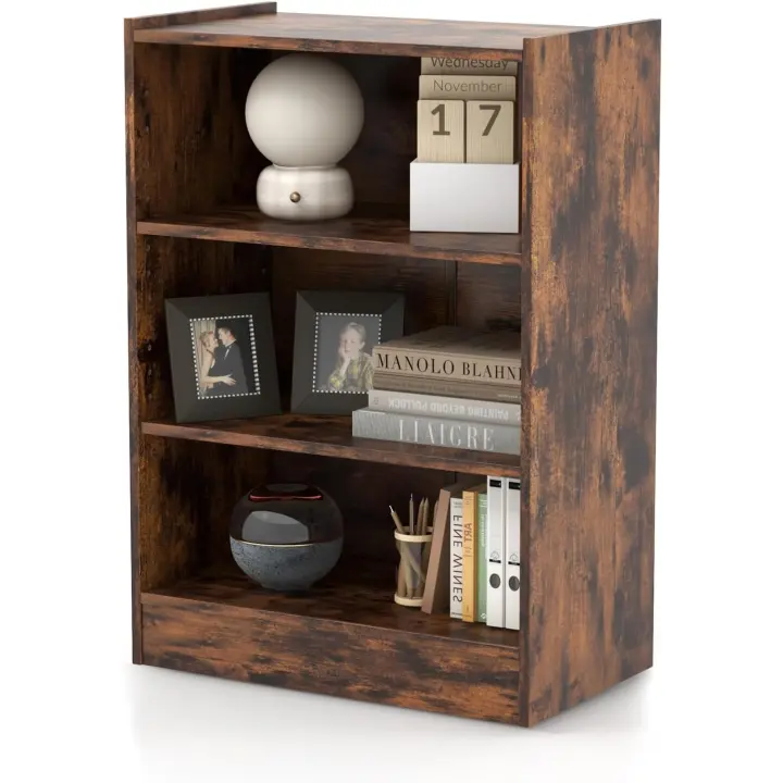Libro de Madera de Gran Capacidad con 5 Compartimentos Mueble de Dormitorio Salón Guardería - 1