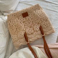 Bolso de hombro de encaje ahuecado de gran capacidad, bolso de mano de ganchillo con flores, bolsos ligeros tejidos con flores para mujer - details 11