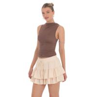 Nueva Falda Culotte Pastel Dulce Anti-Luz con Cintura Elástica y Cordón para Mujer, Verano 2025 - details 1