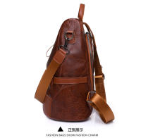 Mochila antirrobo de cuero vintage para mujer, mochila de trabajo de gran capacidad, mochila de hombro informal para mujer - details 23