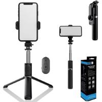 TRÍPODE PARA SELFIE Stick, Trípode Portátil de Acero Inoxidable 3 en 1 Ampliable para Teléfono Móvil con Control Remoto Inalámbrico Desmontable y Soporte para Selfie Stick, Ligero y Compatible con Teléfonos Móviles - details 3