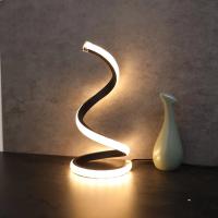 Lámpara LED de escritorio en espiral minimalista moderna, lámpara de escritorio controlada por cable, luz ambiental Led de tres colores para Bar, cafeterías, decoración de dormitorio y habitación - details 2