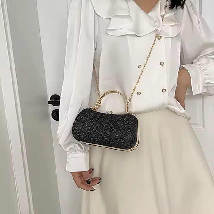 Bolsos de mano para mujer, bolsos de noche formales y elegantes, bolsos cruzados con purpurina, bolsos de hombro para boda, cóctel y fiesta - 1