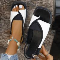 Sandalias planas de talla grande para mujer, nuevo estilo, punta cuadrada, informales, elásticas en la espalda - details 7
