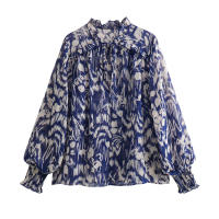 Conjuntos de Falda de Verano para Mujer OUWU Camisa de Manga Larga con Cuello de Lazo, Tops, Minifaldas Acampanadas, Estilo Vintage - details 3