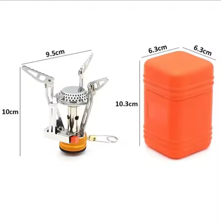 Mini quemador de gas plegable para acampar, estufa pequeña ultraligera, picnic, cocina, senderismo, utensilios de cocina de supervivencia - 1