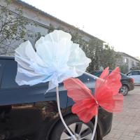 Nuevo Mariposa Artificial de 30/50cm, gasa gigante para exteriores, mariposa falsa, hilo de seda 3D, accesorios de fotografía de mariposa - details 5
