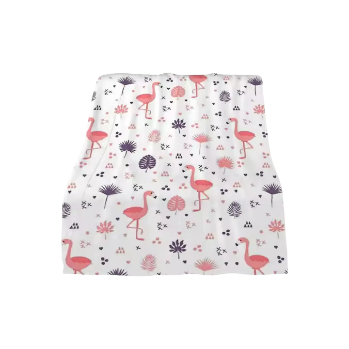 Manta de franela premium: manta de franela de verano con flamenco, manta suave y esponjosa para cama y sofá/SingleE-89 - 1