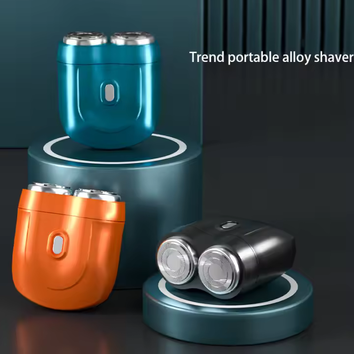 Nueva maquinilla de afeitar de aleación de zinc, maquinilla de afeitar eléctrica portátil para hombres, mini maquinilla de afeitar lavable - 1