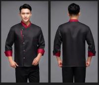 Chaqueta de Chef de restaurante para hombre, ropa de trabajo de cocina y cafetería de manga larga, abrigo de cocina para panadería, Tops, uniforme de Chef de sushi, conjunto corto - details 8