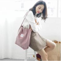 Bolsos de hombro de lona sólida, bolso de compras ambiental, bolsos de mano, bolso informal para mujer - details 2