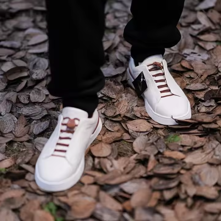 Zapatos Casuales de Cuero de Vaca para Hombres Versión Transpirable Coreana Garantía de Calidad - 1