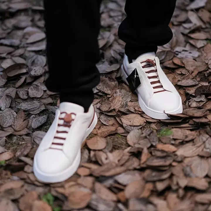 Zapatos Casuales de Cuero de Vaca para Hombres Versión Transpirable Coreana Garantía de Calidad - 1