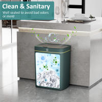 2 uds. Cubo de basura inteligente, cubo de inducción con Sensor eléctrico para el hogar, automático, para baño y cocina, 36L(18L + 18L) - details 5