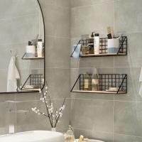 Estantes montados no perforados, perchas de madera para salón, cestas de iluminación para dormitorio, decoraciones de pared, organizadores - details 8