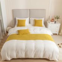 Carrileras de Cama con Diseño de Patrón de Trigo y Terciopelo Decoración de Habitación 45x240cm 45x210cm en Colores Rosa Gris Azul Verde Amarillo para el Hogar Material Poliéster Hecho en China - details 0