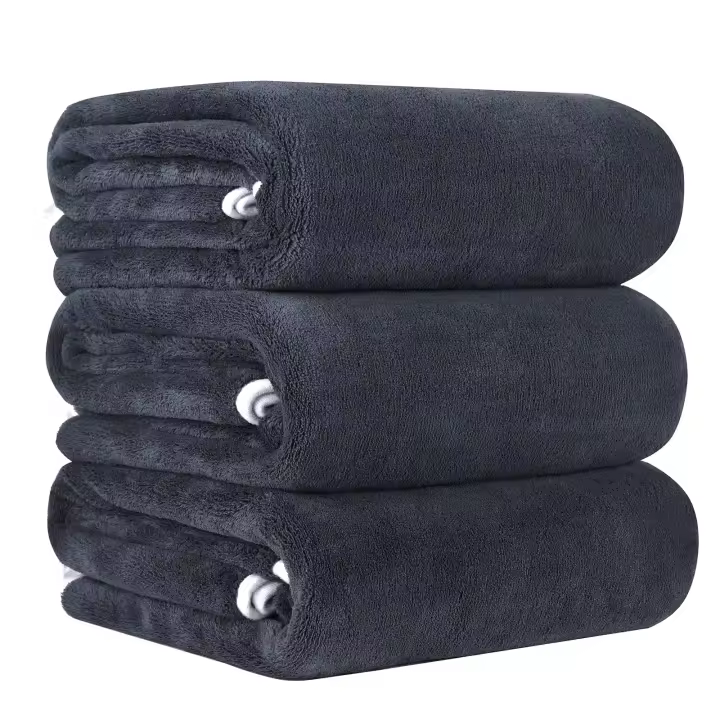 Juego de 3 Toallas de baño grandes, Secado rápido,  Altamente absorbentes, para Ducha, Deportes,70X140CM - 1