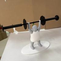 Soporte de papel higiénico con estampado 3D único, decoración de levantador de pesas, soporte para rollo de papel higiénico, servilletero con barra para Hotel - details 5