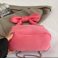 Bolso de mano versátil y creativo con lazo para mujer, bolso de mano de Color rosa de estilo coreano, bolso de hombro dulce de gran capacidad rojo para uso diario - details 3