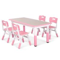 AuAg Juego de mesa multiactividad para niños de 5 piezas, escritorio de estudio para niños, juego de sillas de escritorio para niños, juego de mesa y 4 sillas para niños, altura ajustable - details 17