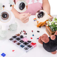 Ojos de peluche de plástico negro para muñecas, Ojos de seguridad de Ojos de piezas para juguetes, 6mm, 8mm, 12mm, DIY, Animal divertido, 560 - details 1