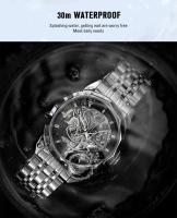 Reloj de Negocios para Hombres de Alta Calidad Forsining 468A Correa de Acero Inoxidable Luminoso - details 8